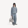 Men’s denim stitch hooded jacket in dark blue