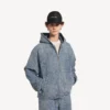 Men’s denim stitch hooded jacket in dark blue