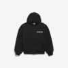 Men’s diy balenciaga back regular fit zip-up hoodie  in black