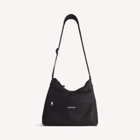 Men’s explorer hobo messenger bag in black