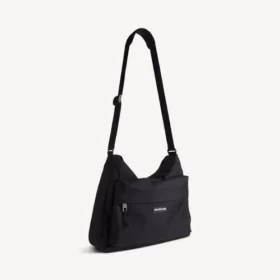 Men’s explorer hobo messenger bag in black