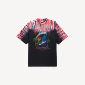 Men’s extreme tie dye medium fit t-shirt in black