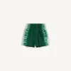 Men’s extreme tie dye relaxed fit shorts in green/white
