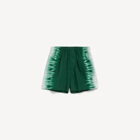 Men’s extreme tie dye relaxed fit shorts in green/white