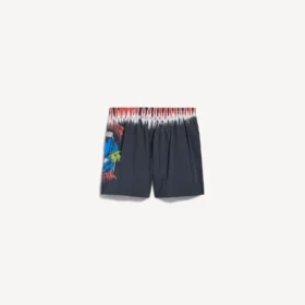 Men’s extreme tie dye swim shorts in black