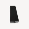 Men’s fringe scarf in black