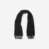 Men’s fringe scarf in black
