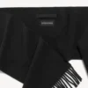 Men’s fringe scarf in black