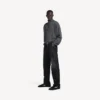 Men’s half-zip sweater in grey