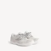 Men’s hamptons suede sneaker in off white/black