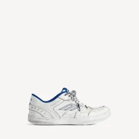 Men’s hamptons worn-out sneaker in white/dark blue/grey