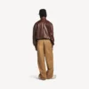 Men’s high collar bomber in castor