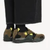 Men’s hike sandal sneaker in taupe/black/neon yellow Men’s hike sandal sneaker in taupe/black/neon yellow