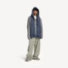 Men’s hooded scarf in blue