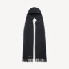 Men’s hooded scarf in faded black