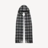 Men’s hooded scarf in grey