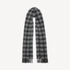 Men’s hooded scarf in grey