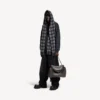 Men’s hooded scarf in grey