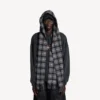 Men’s hooded scarf in grey