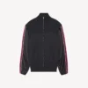 Men’s hybrid zip-up sweater in dark grey Men’s hybrid zip-up sweater in dark grey