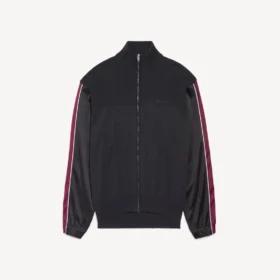 Men’s hybrid zip-up sweater in dark grey Men’s hybrid zip-up sweater in dark grey