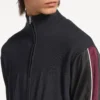 Men’s hybrid zip-up sweater in dark grey Men’s hybrid zip-up sweater in dark grey