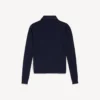 Men’s knitted long sleeve polo in navy Men’s knitted long sleeve polo in navy