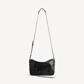Men’s le city flap messenger bag small in black