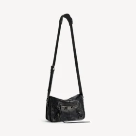 Men’s le city flap messenger bag small in black