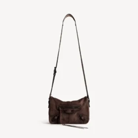Men’s le city flap messenger bag small in light espresso