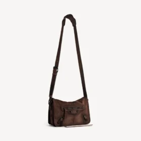 Men’s le city flap messenger bag small in light espresso