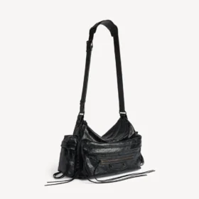 Men’s le city multipocket crossbody bag medium in black