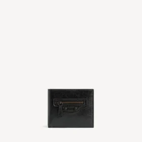 Men’s le city square folded wallet in black