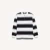 Men’s long sleeve polo in black/white Men’s long sleeve polo in black/white
