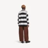 Men’s long sleeve polo in black/white Men’s long sleeve polo in black/white