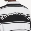 Men’s long sleeve polo in black/white Men’s long sleeve polo in black/white