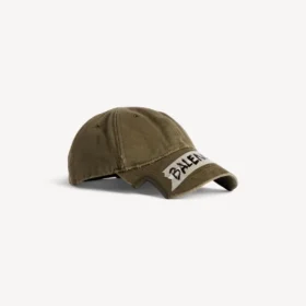Men’s masking tape cap in khaki