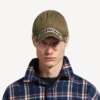 Men’s masking tape cap in khaki Men’s masking tape cap in khaki