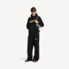 Men’s messy spray baggy sweatpants in black