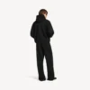 Men’s messy spray baggy sweatpants in black