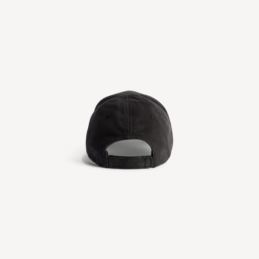 Men’s messy spray cap in black Men’s messy spray cap in black