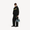 Men’s messy spray medium fit hoodie  in black