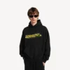 Men’s messy spray medium fit hoodie  in black