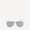 Men’s monday pilot sunglasses in light ruthenium Men’s monday pilot sunglasses in light ruthenium