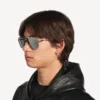Men’s monday pilot sunglasses in light ruthenium Men’s monday pilot sunglasses in light ruthenium