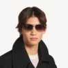 Men’s monday pilot sunglasses in light ruthenium Men’s monday pilot sunglasses in light ruthenium