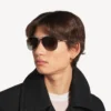 Men’s monday pilot sunglasses in light ruthenium Men’s monday pilot sunglasses in light ruthenium