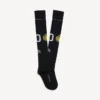 Men’s naval crest long socks in black