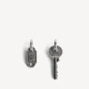 Men’s neverlost earrings in antique silver