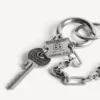 Men’s neverlost keychain in antique silver Men’s neverlost keychain in antique silver
